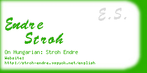 endre stroh business card